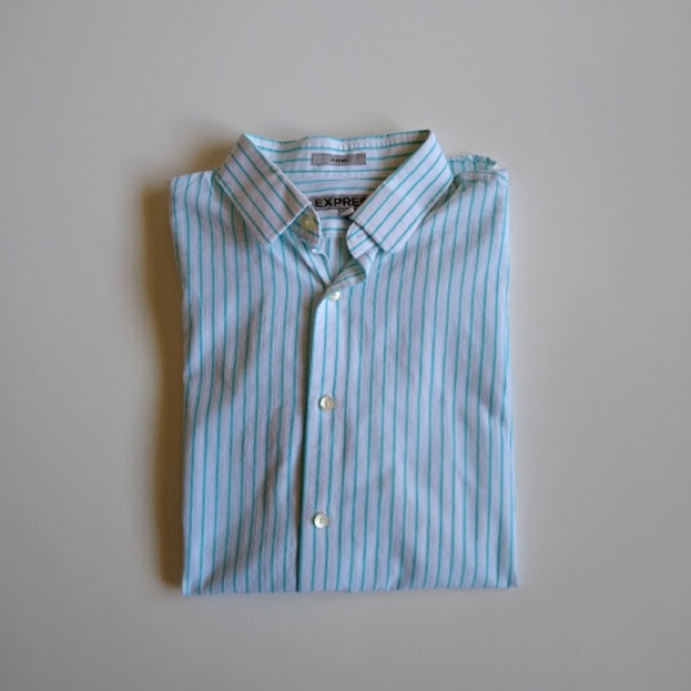 👔 EXPRESS “FITTED” Button-Down Dress Shirt